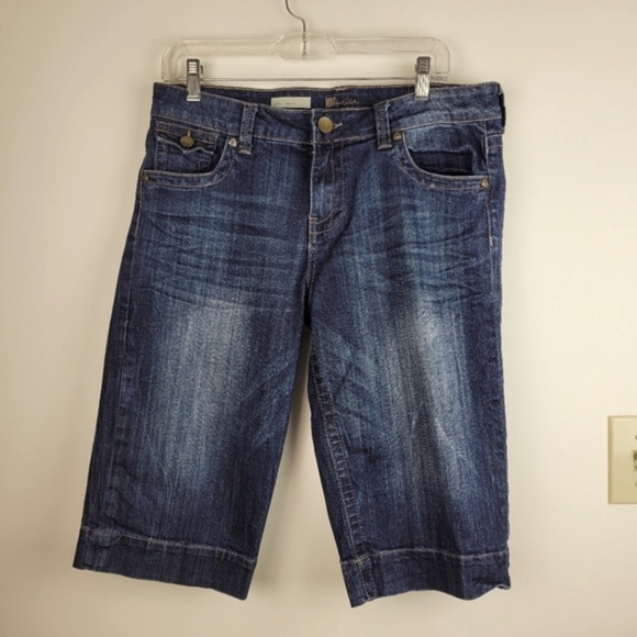 Kut from the Kloth Pants - Kut From The Kloth Dark Blue Denim Bermuda Shorts Back Flap Pockets preppy 10
